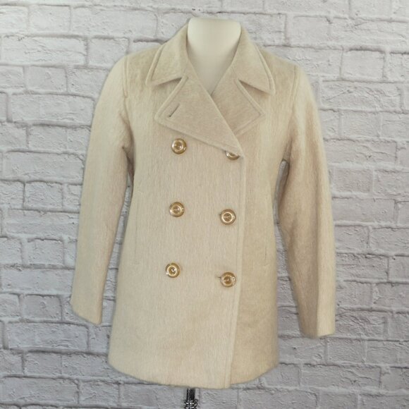 Vintage 80s Marvin Richards Mohair Peacoat Jacket - Picture 1 of 6
